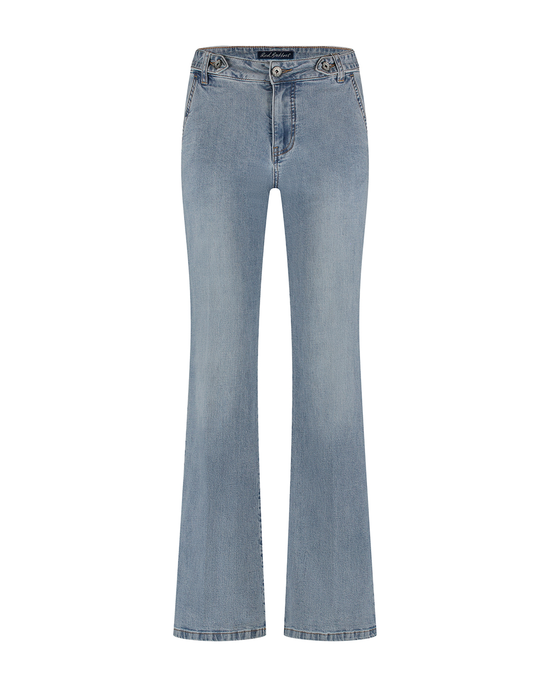 Red Button Colette Wide Leg Denim Jean with Panel Hem Denim main image 1
